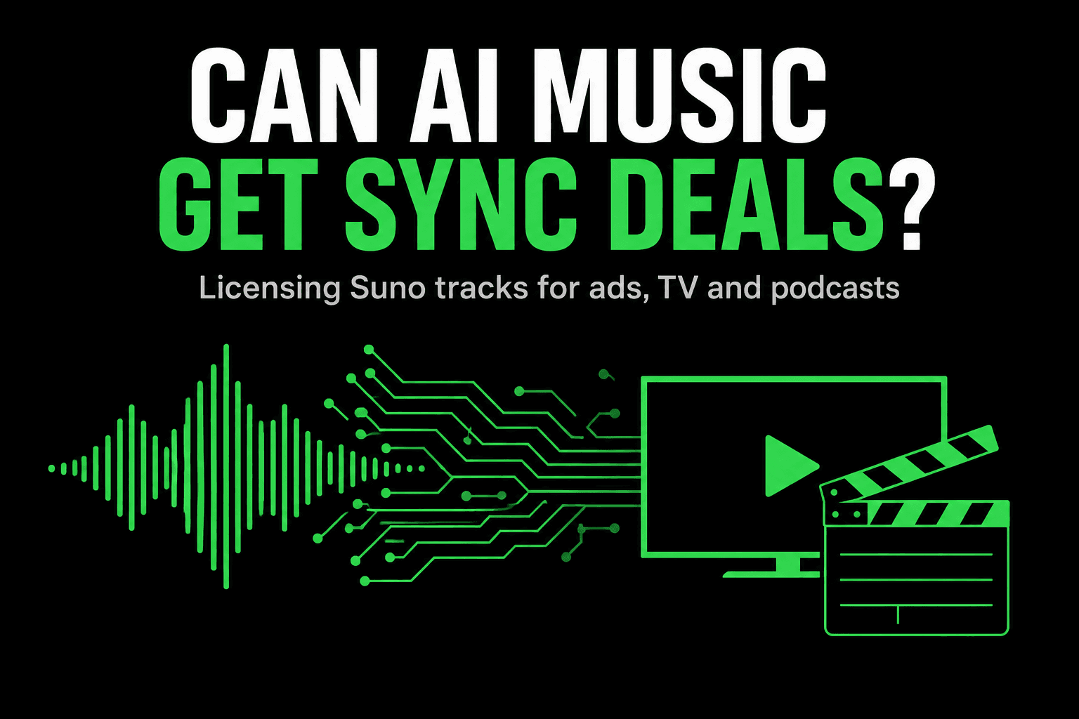Can AI music get sync deals? Licensing Suno tracks for ads, TV and podcasts