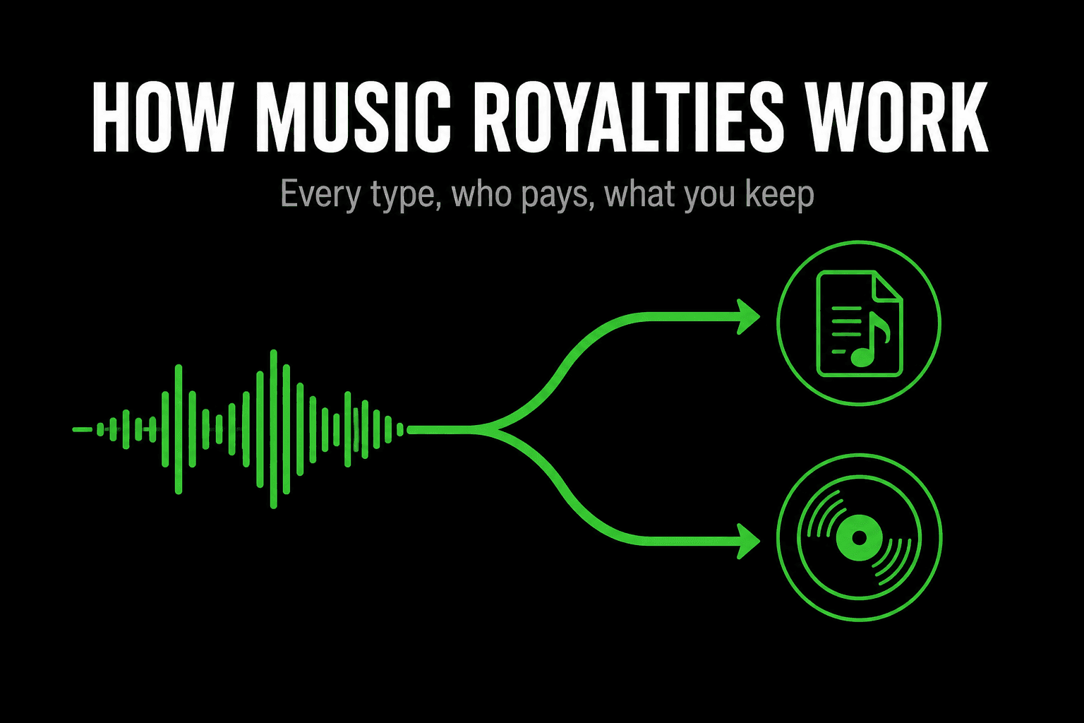 How music royalties work — every type, who pays, and what you keep