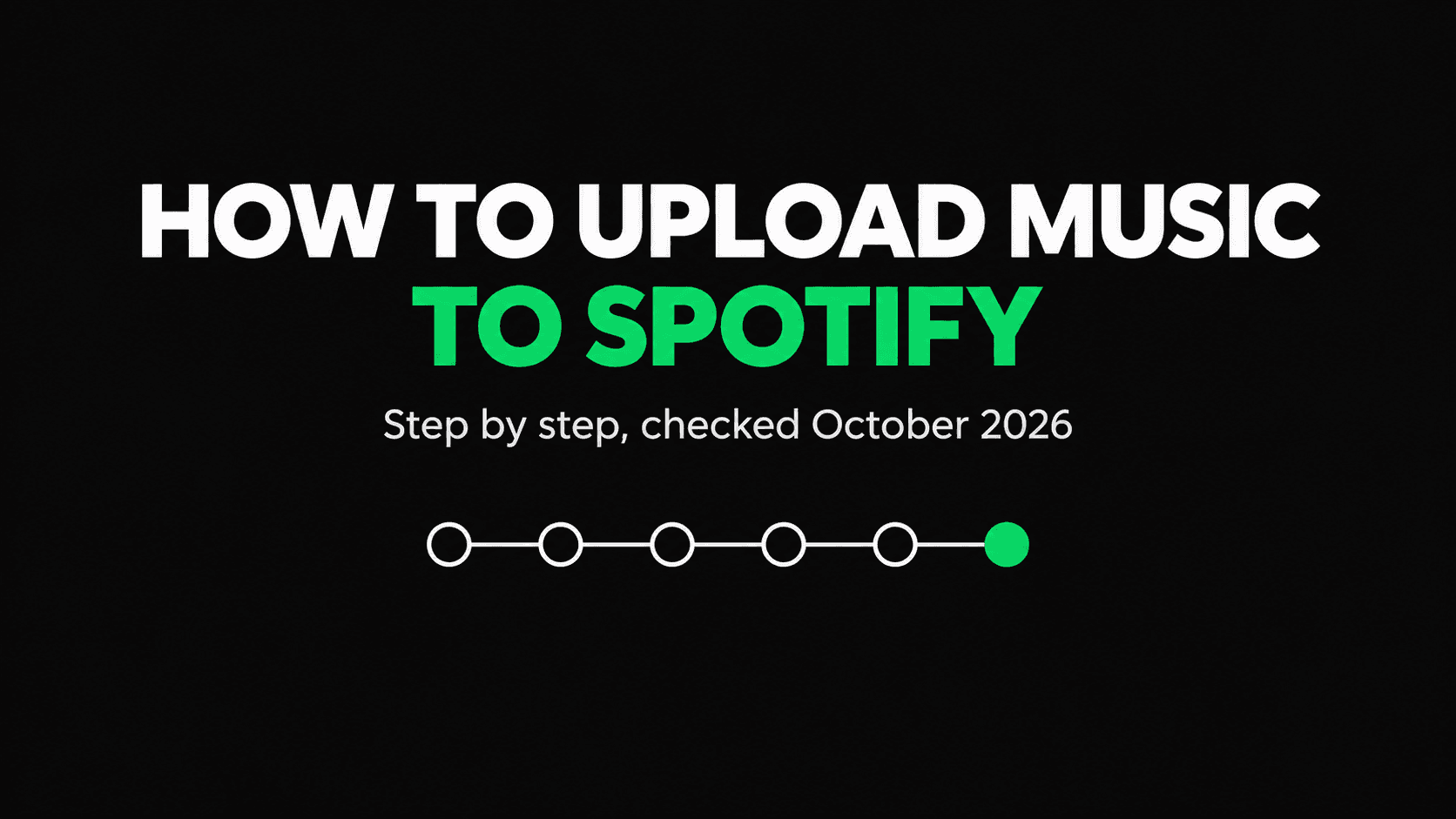 How to upload music to Spotify in 2026, step by step: distributor, Spotify for Artists, pitching and verification