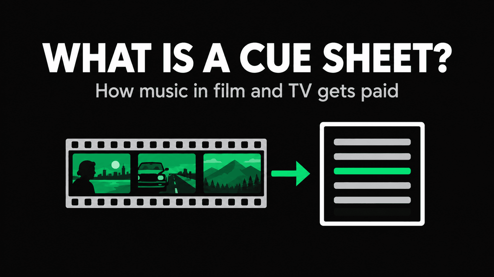 What is a cue sheet: the music log that gets composers and songwriters paid for TV and film