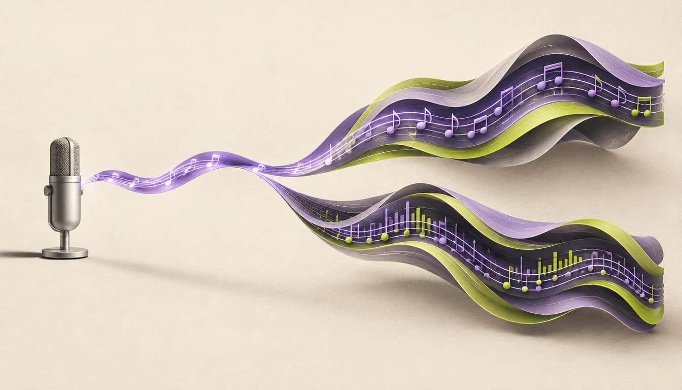 WaveQuake: From Melody to Release — editorial illustration